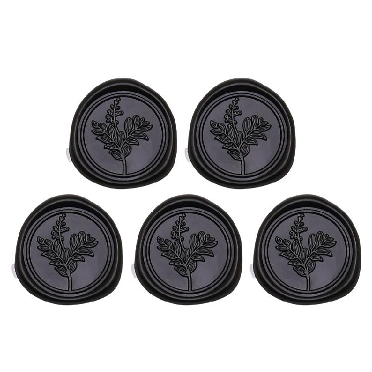 

5/10Pcs Antique Leaf Embossed Seal Stamp Sticker 30mm Adhesive Labels for Envelope Invitation Card Scrapbooking
