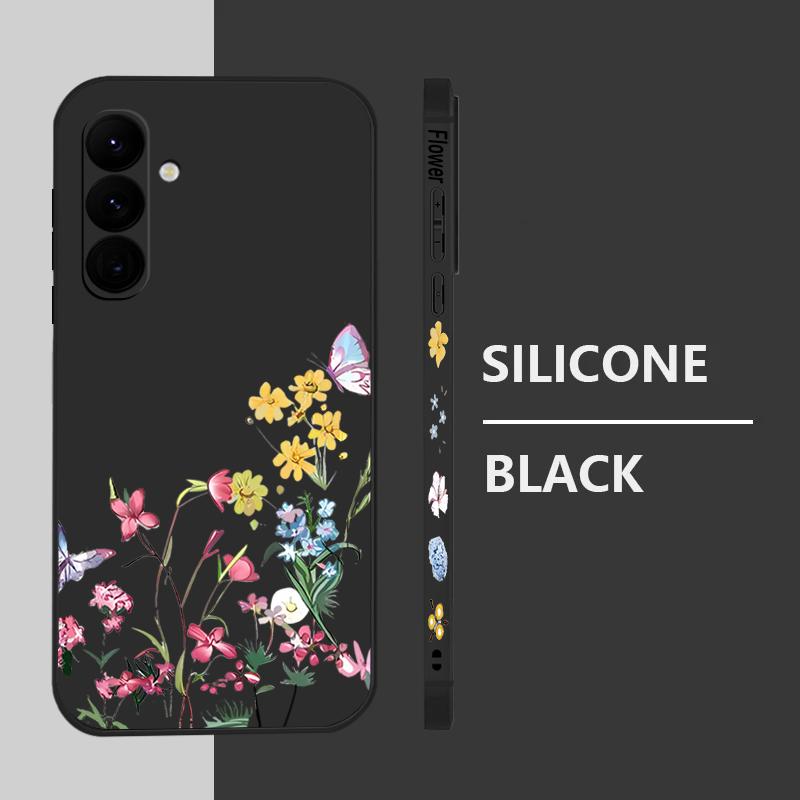 Soft TPU Case For Samsung Galaxy S24 S23 S25 FE S25 S22 Ultra A17 A56 A16 A55 A25 A15 A36 A35 A54 5G Small Flower Pattern Cover