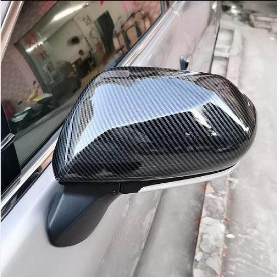Carbon Fiber Rearview Mirror Cover Trim For Toyota Camry 2018-2026