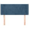 VidaXL Tête de lit avec oreilles Bleu foncé 93x16x78-88 cm Velours3118808