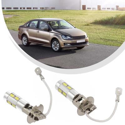 Hochleistungs-Auto-LED-Lampen 2X H3 50W 6000K Weißes Licht für sichereres Fahren