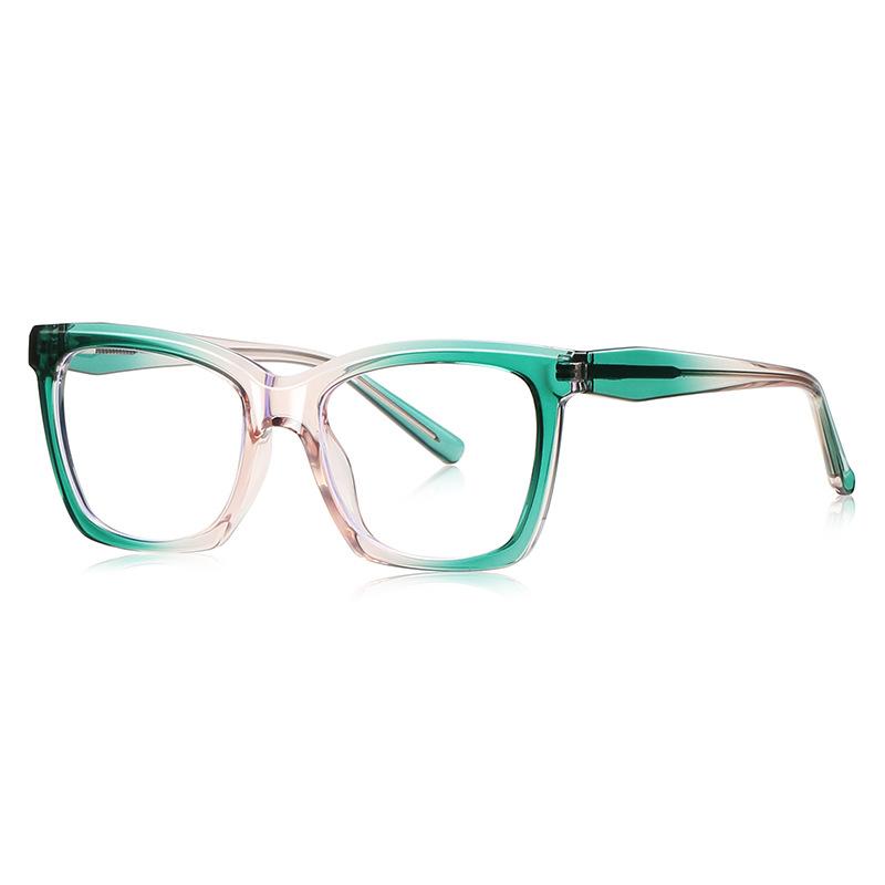 

oversized blue light reading glasses Trending Square Gradient Eyeglasses TR90 Big Frame prescription glasess women Optical lens 0