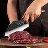 Ultra Sharp Japanese Butcher Knife with Finger Hole Boning Knife Meat Cleaver Stainless Steel Chef Knife Full Tang Wood Handle
