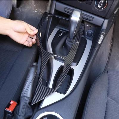 ABS Karbon Araba Merkezi Konsol Şanzıman Paneli Dekorasyon Çerçeve ayar kapağı Çıkartmalar BMW X1 E84 2013-2015 İç