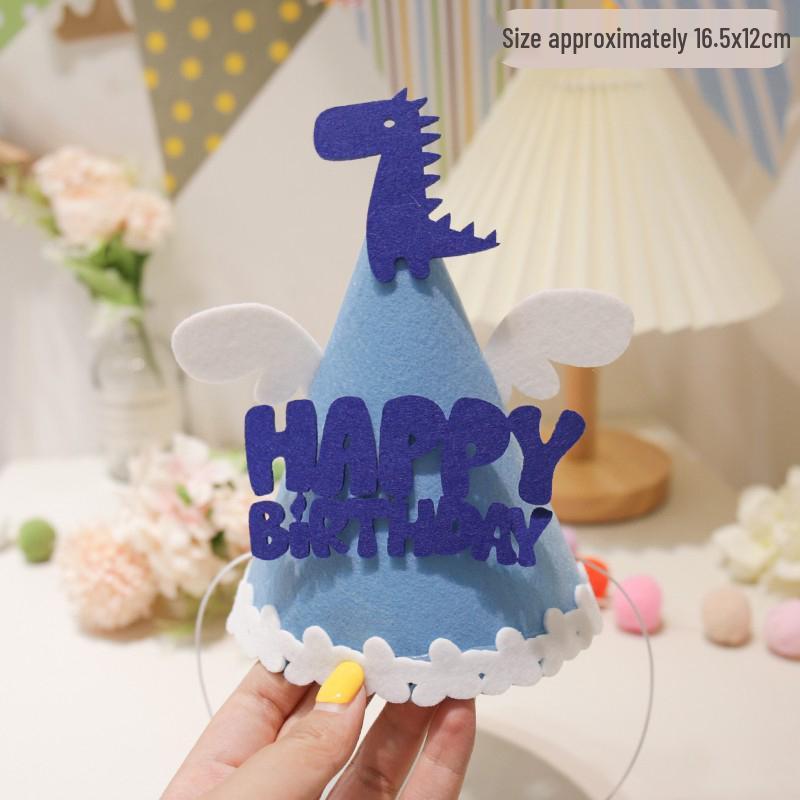 Daisy Decorated Baby Birthday Hat - Ideal for 1st Birthday Party Atmosphere and Photo Props