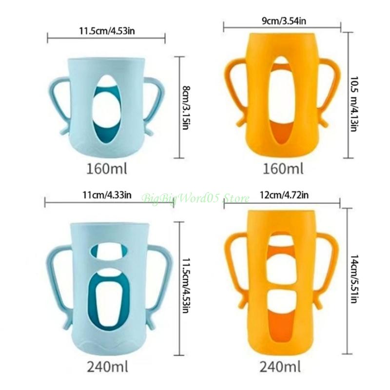 24TE Shock Absorbing Silicone Cover For Infant Feeding Bottles Heat Guards Feature
