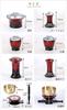 7-Piece Buddhist Altar Set [Sazanami] (6 Buddhist Altar Accessories + Bell Set, 3-inch Size) Modern Buddhist Altar Accessories, Flower Vase, Incense