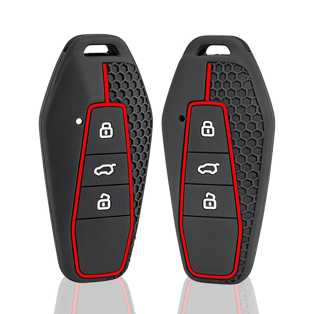 Car Remote Key Case Shell For Chery Icar03 Remote Key Cover Special Shuxiangjia Eq7 3-Button Key Soft Silicone Protective Cover