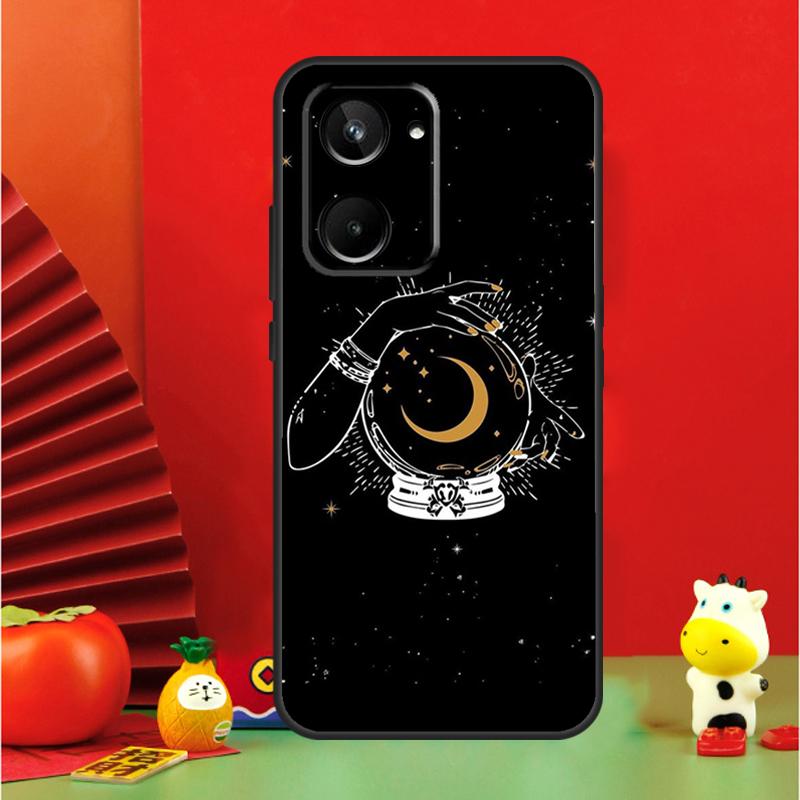 Fortune Telling Moon Stars Hands Art Case For Realme C67 C55 C53 C51 C35 C33 C31 C30 C25s C21Y GT Neo 6 GT5 9 10 11 12 Pro Plus