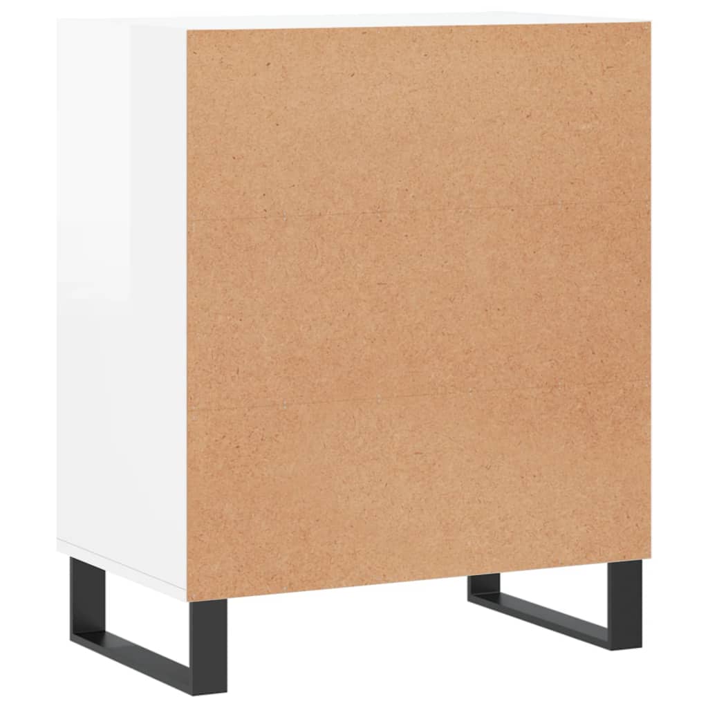 Sideboard High Gloss White 57 x 35 x 70 cm Engineered Wood