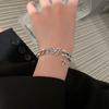 Women Exaggerated Fashion Personality Rhinestone Butterfly Cross Bracelet Hand Jewelry
