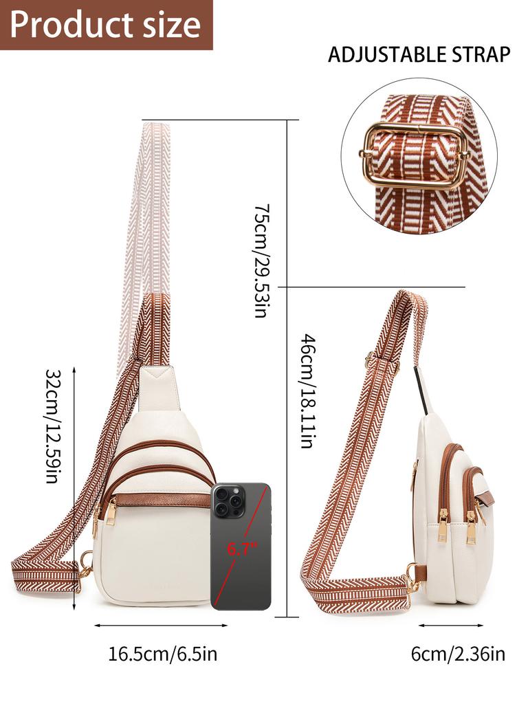 High Quality PU Leather Women Chest Bag Single Shoulder Messenger Bag Large Capacity Designer Backpack Girls Single Shoulder Bag
