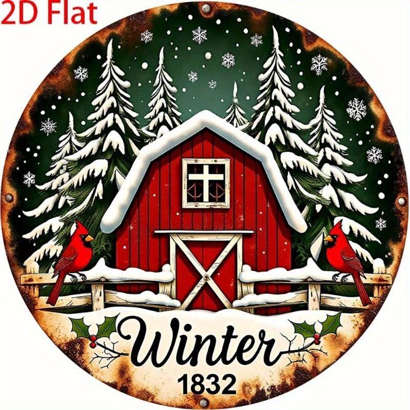 2D Flat Hanging Decorative Metal Sign Hand Painted Art