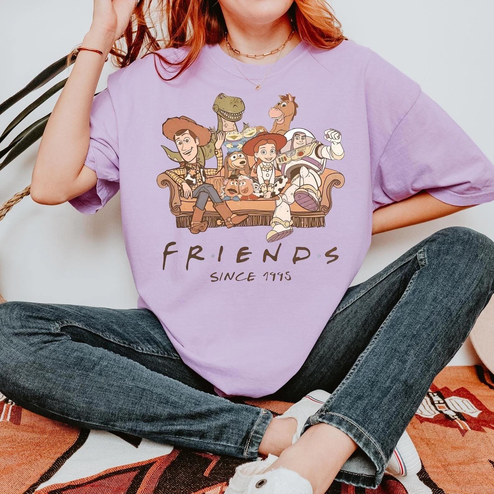 Toy Story Friends Since 1995 Woody Buzz Cartoon Vintage T-shirt S