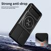 KEYSION Magnetic Phone Case for TECNO Spark 40C 4G Slide Camera Protection Upright Kickstand 360° Ring Shockproof Back Cover