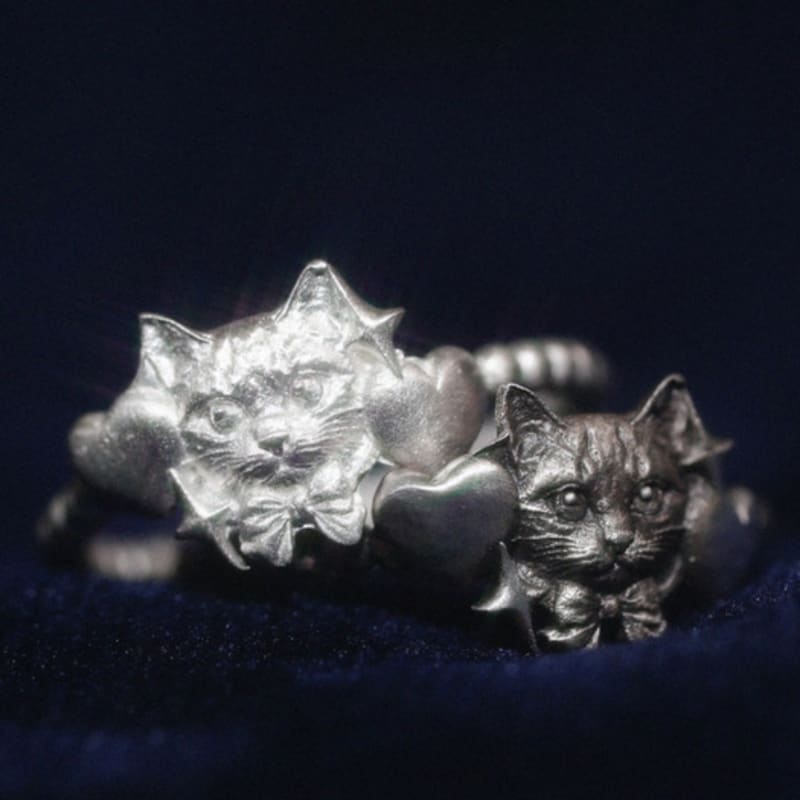 Tomorrowobject Cat Portrait. Small Ring