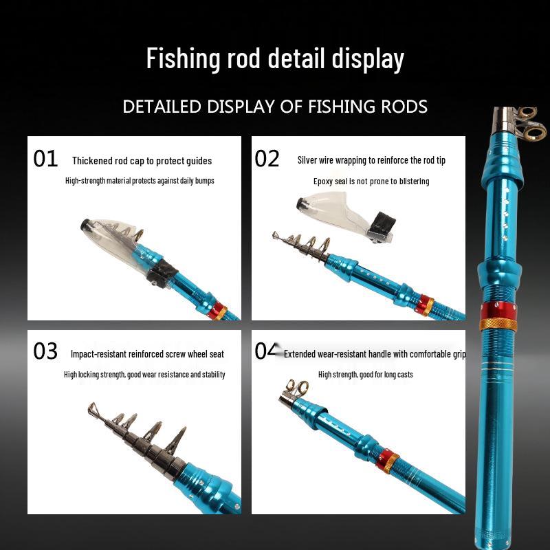 Carbon-Ultrakurze Teleskop-Meeresrute für Weitwurf und Große Fische, Silberkarpfen und Graskarpfen.