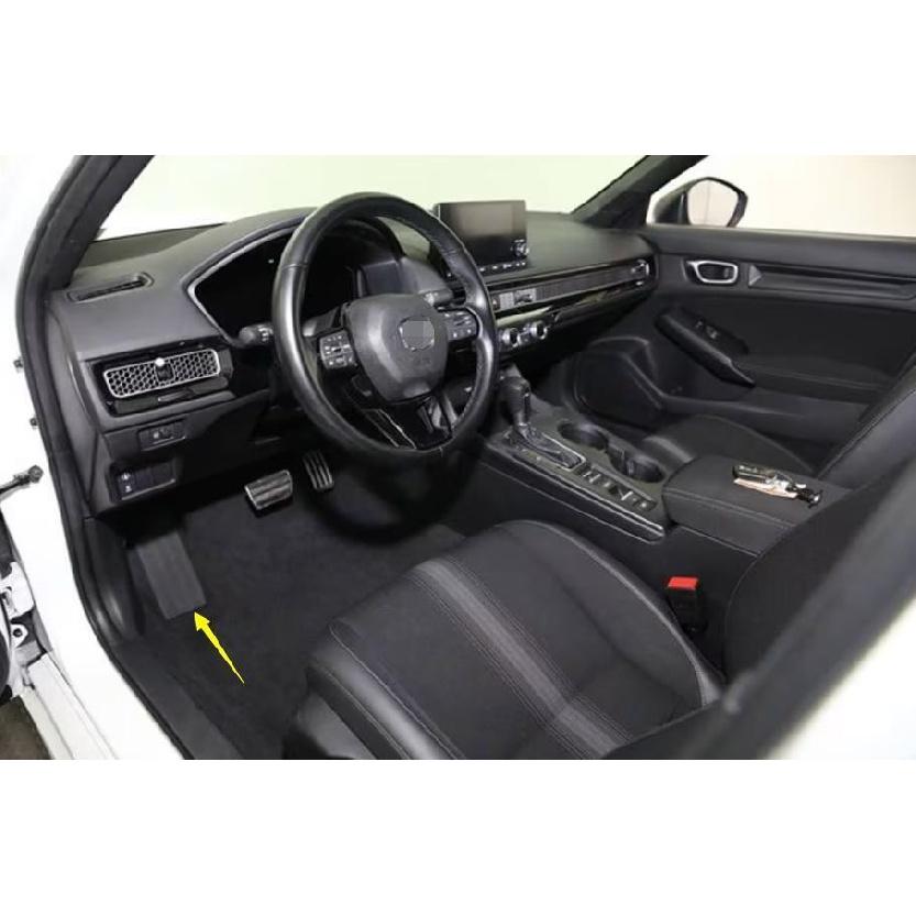 For Honda Civic 11th 2022-2023 Black Titanium Footrest Pad Pedal Cover Trim 1PCS