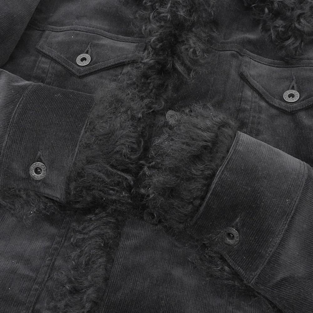 Rags McGREGOR Excellent Condition Rabbit Fur Corduroy Jacket for Men, Black, Size L, 211133604 Jacket L blackUsed