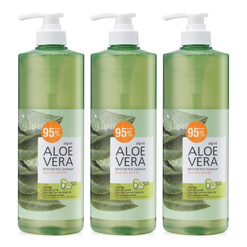Fruitland Aloe Vera Moisture Real Soothing Gel, 1L, 3 Pcs