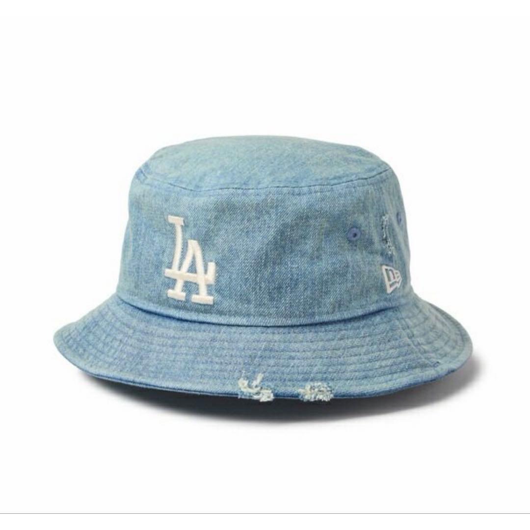 Used New Era LA Dodgers Denim Bucket Hat