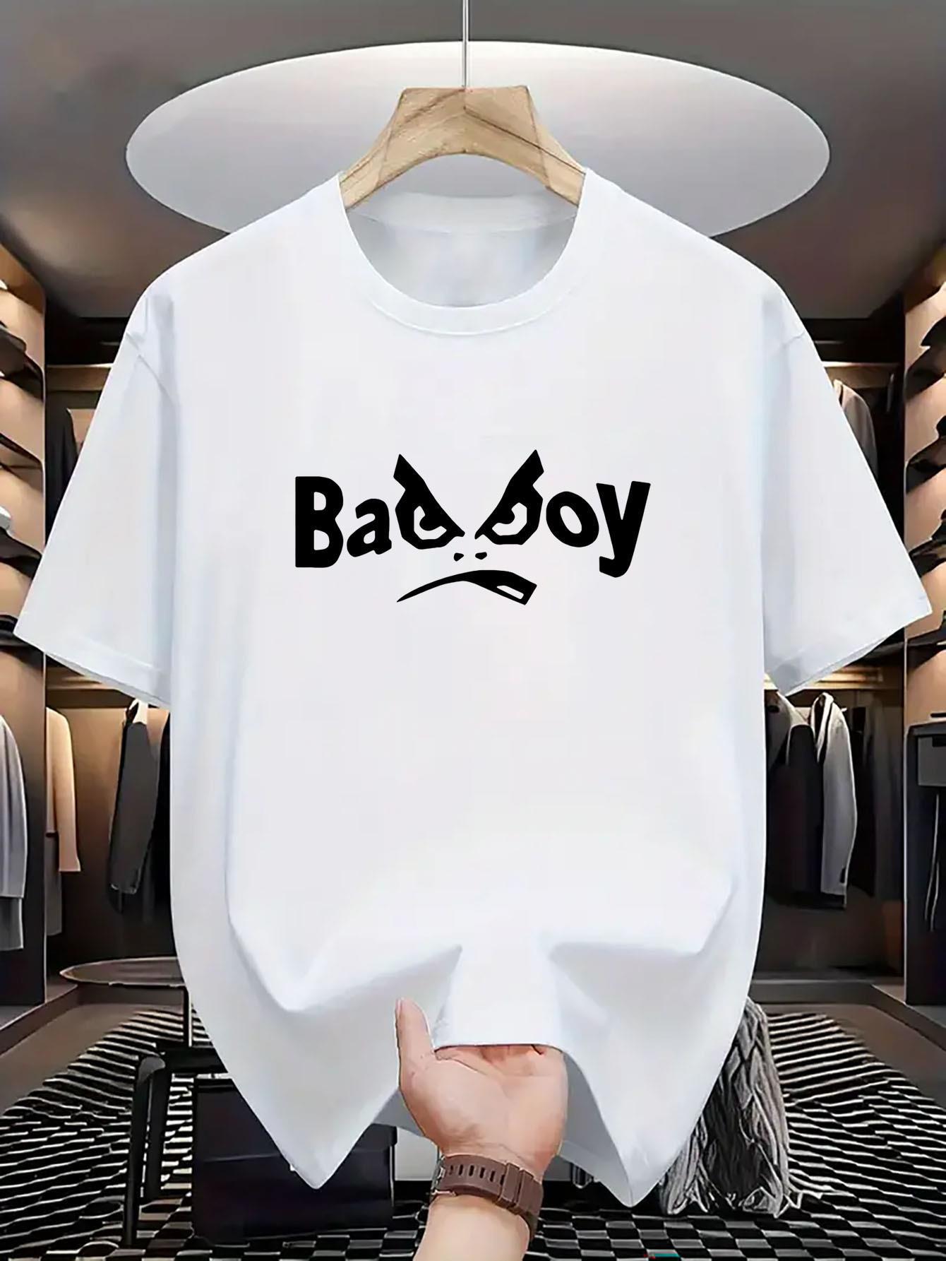 Edgy Bad Boy Graphic Cotton T-shirt - 100% Jersey Fabric XXXXL