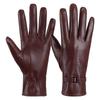 Womens Genuine Sheepskin Lined Winter Gloves Touchscreen Windproof Waterproof Driving Cycling Commuting