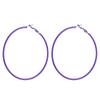 Kenjie Iridescent Electroplated Classic Hoop Earrings for Women - Colorful Punk Retro Style.