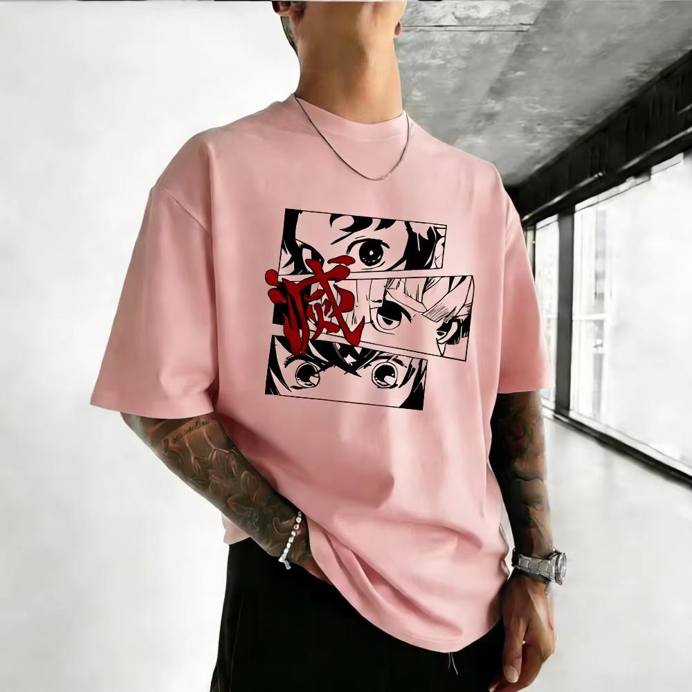 Unisex pure cotton Tshirt  Demon Slayer  Jirosuke Kamitani  Summer 2026 anime print  Large size loose shortsleeved top