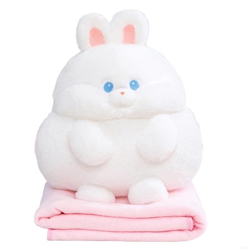Multifunctional Plushie Pillow Blanket With Capybara Hamster Design For Home Office Travel Use P9YB