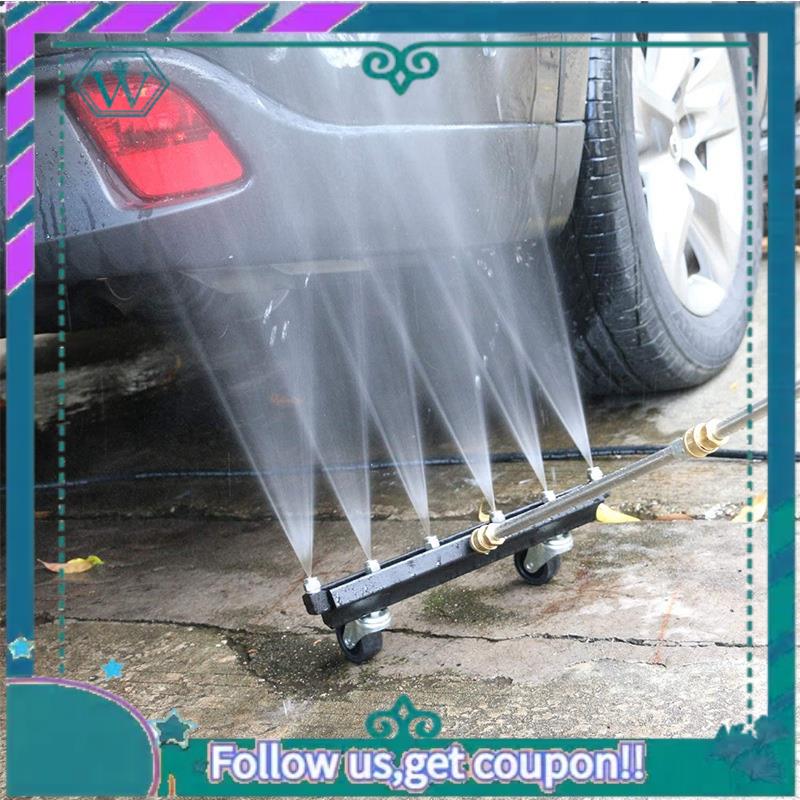 AA92-High Pressure Washer Undercarriage Cleaner,6 Nozzle Garden Cleaning Machine 4000 PSI Water Broom Cleaning Tool Kit