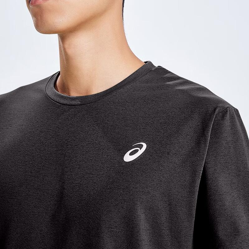 New ASICS Men Running T Shirts Men's Black 2031E851-001