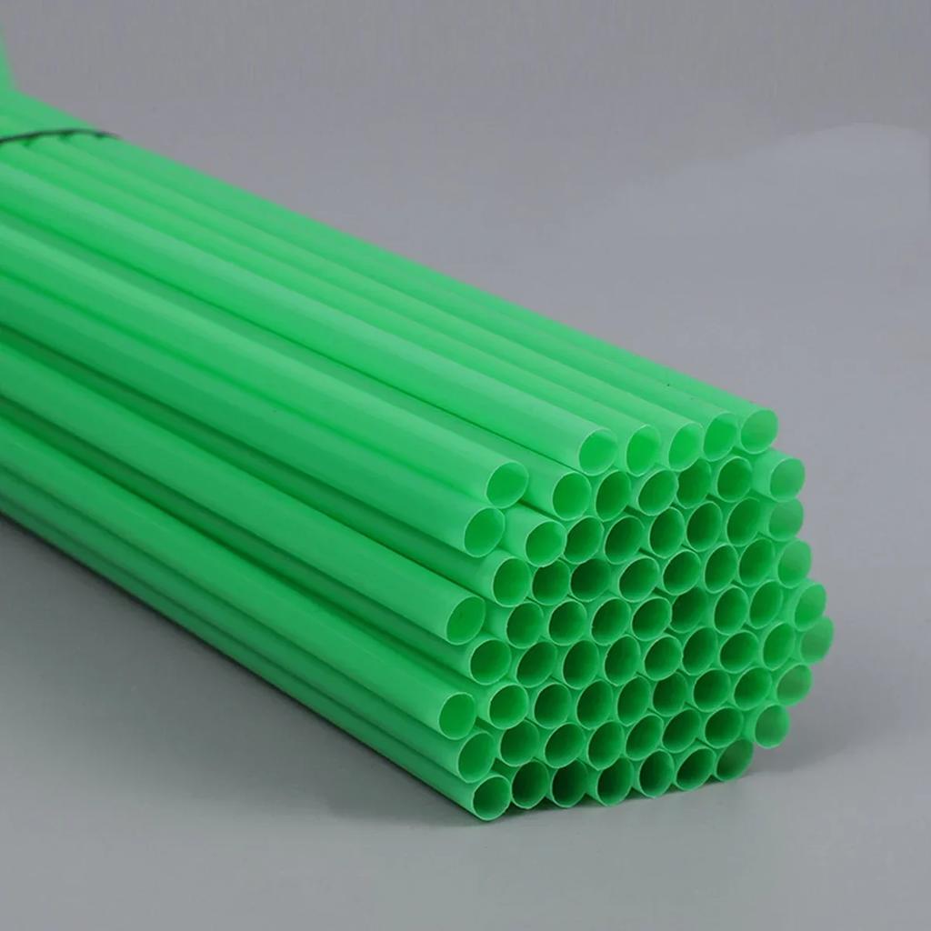 100PCS Disposable Plastic Straws Colorful Party Event Drinking Straws Flexible Large Straight Tube Straw Bar Accessories