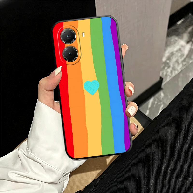Rainbow Gradient Love Desgin Soft Phone Case for Xiaomi Poco X5 X6 X7 X8 Pro Max X3 F7 F8 Ultra M8 M7 M6 M5 Redmi 15 15C 14C 13C