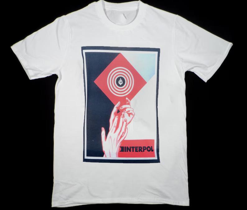 Vintage Interpol Band T-shirt Short Sleeve All Size S to 5X L SA009 S