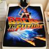 1PC Back To the Future Print Flannel Blanket, High Quality All Seasons, Home Decor, Warmth and Comfort, Perfect for Christmas Gifts
