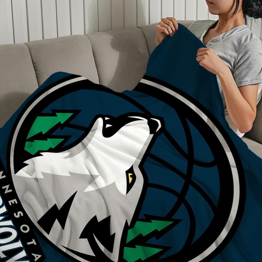 Cool Blanket Soft Comfortable Nap Plush Suitable For Iiving Room Office Bedroom M-Minnesota Sports Timberwolves-S Home Kid Gift