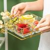 2 4 Compartment Fruit Bowl With Lid Separate Transparent Tray Removable Snack Container For Office Table Tea Time Party Kitchen