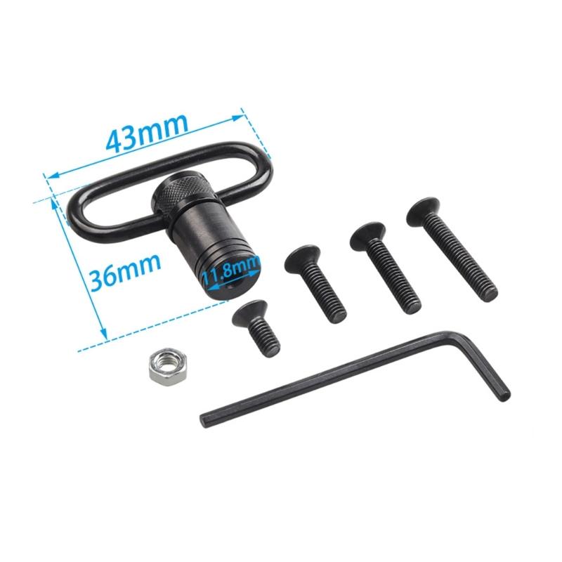Quickly Release Slings Swivels Mount Adapter Quick Detachable Slings Swivels Mount Rings Knurled Strap Buckle Enduring