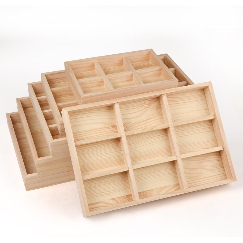 Japanese Style Solid Pine Wood Jewelry Display Tray