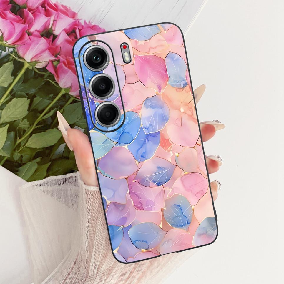 For Tecno Camon 40 Pro 4G 5G Camon40 CM5 Phone Case Colorful Butterflu Flower Women Girly Soft Silicone Casing Matte Back Cover