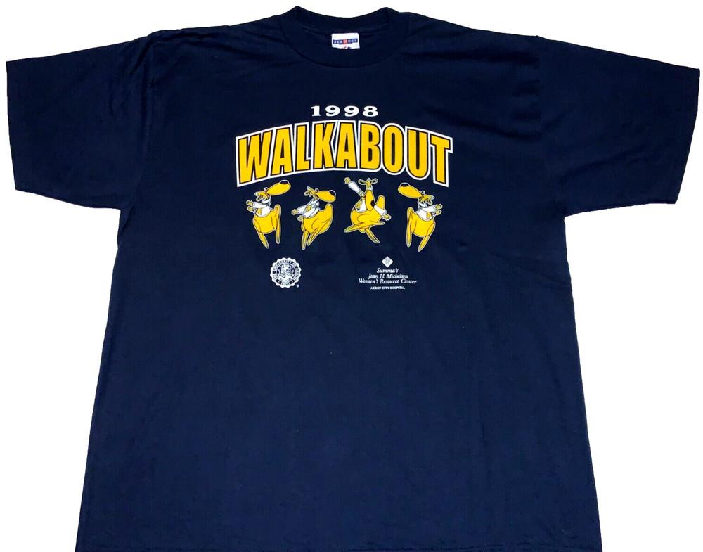 Rare Vintage 1998 University of Akron Zips Mascot Zippy Walkabout T-Shirt New XL Unisex T-Shirt XXL