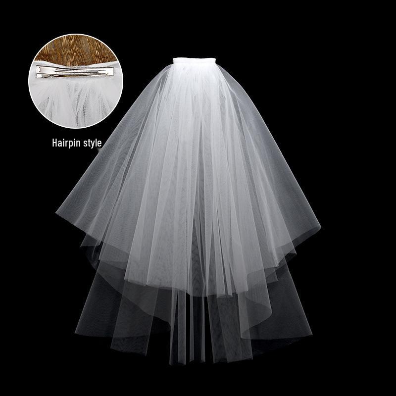 

Bai Lu Style Bridal Veil & Hair Accessory for Wedding Photos