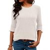 Women's Fashion Loose-Fit Brushed Pique Short-Sleeve Top With Round Neck