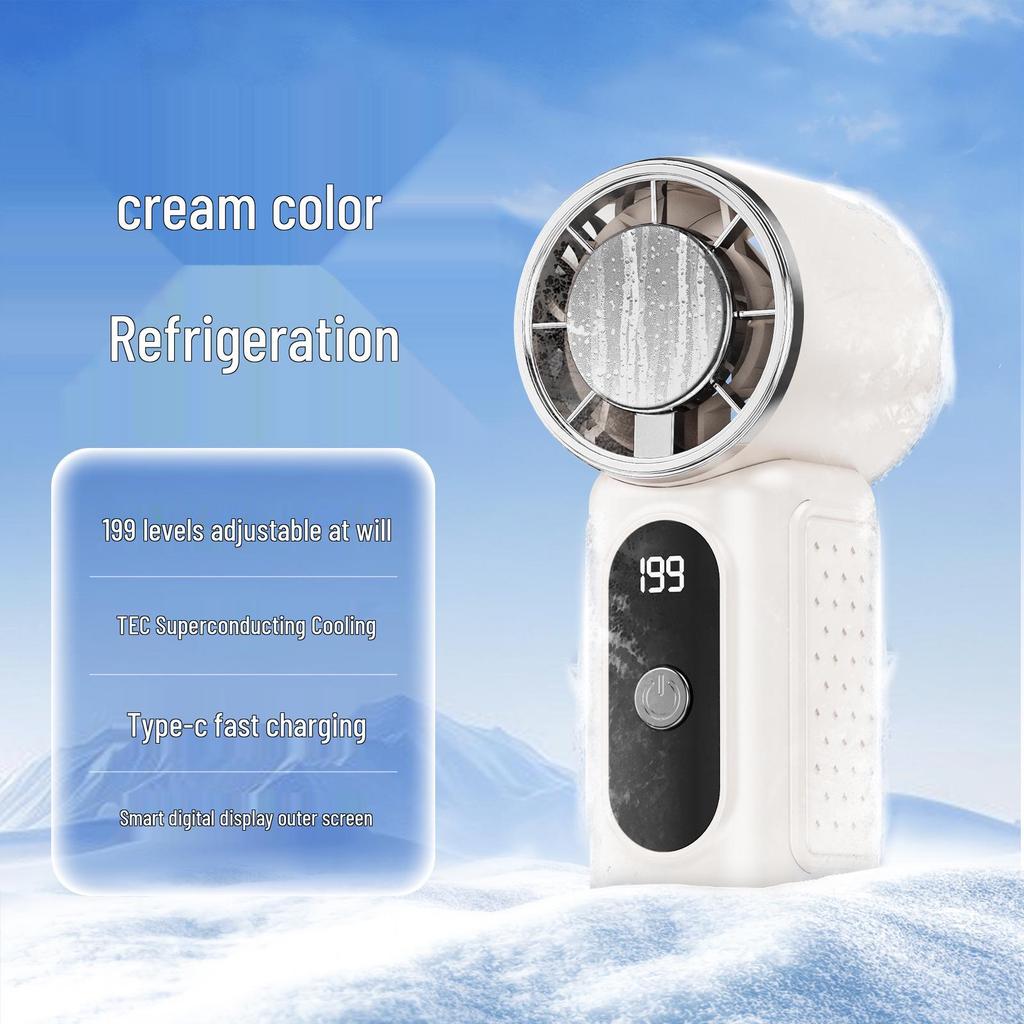 Southeast Asia Mini USB Rechargeable Cooling Fan with Digital Display and Portable Ice Pack