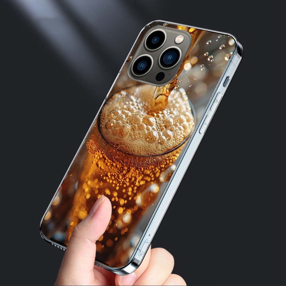 A Fresh Cold Beer Phone Case For Iphone 16E 15 Pro 14 Plus 17E 16 17 Pro Max Air 11 12 13 Mini Shockproof Capa Cute Cover TPU