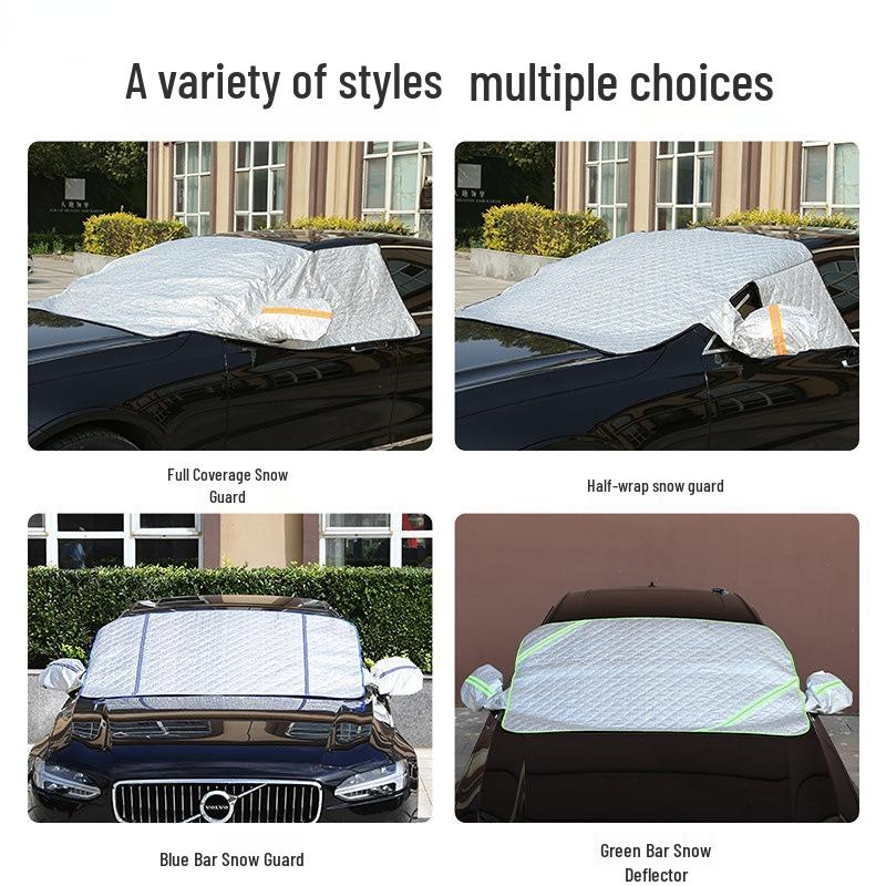 Magnetic Sunshade Half Car Cover - Front Windshield, Four-Season Use, Rainproof Visor