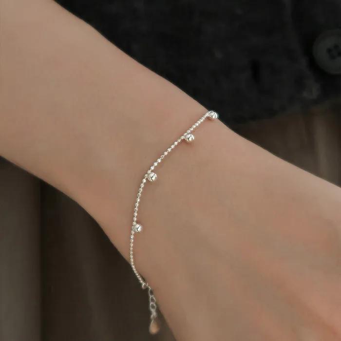 925 Silver Silver Ball Drop Chain Bracelet