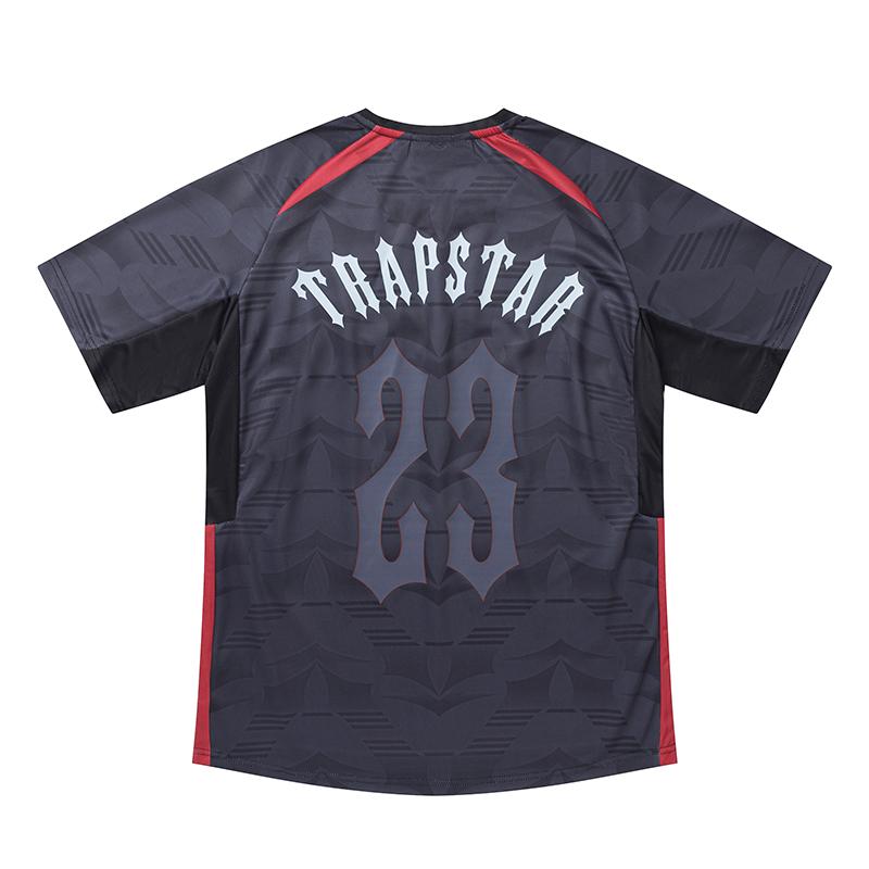 Trapstar London 2026 New Summer Trapstar Logo Diagonal Logo Number 23 Basketball Jersey Football Jersey Gradient Sports Short Sleeved T-shirt