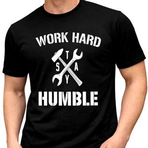 Gym T Shirt Work Hard Stay Humble Motivational Workout Fitness Quote Tee 2XL